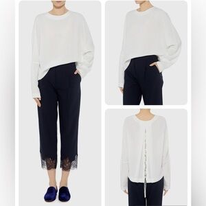 NWT IRO Soha Lace Back Blouse Top Ecru 36/Small